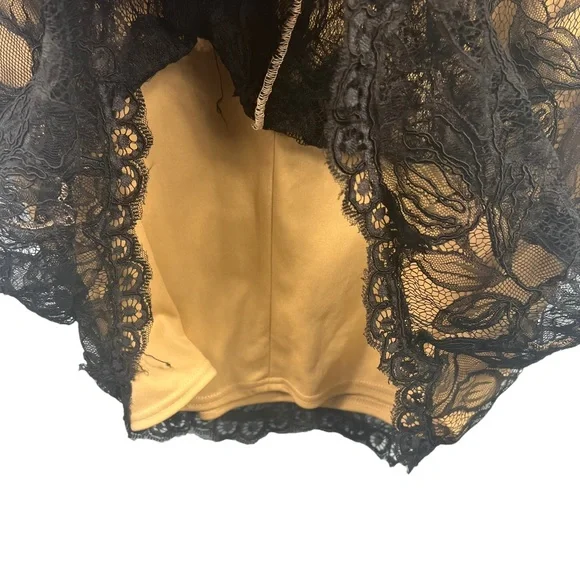 Tadashi Shoji Elidi Off Shoulder Lace Dress Black Size 16 Formal Cocktail - Picture 8 of 10